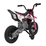 Motocicleta electrica pantone 361c, roti eva + 2 roti ajutatoare, scaun tapitat, 108x59x72 cm, putere 60w - roz edeedipa.jt5006.roz