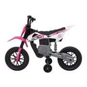 Motocicleta electrica pantone 361c, roti eva + 2 roti ajutatoare, scaun tapitat, 108x59x72 cm, putere 60w - roz edeedipa.jt5006.roz