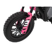 Motocicleta electrica pantone 361c, roti eva + 2 roti ajutatoare, scaun tapitat, 108x59x72 cm, putere 60w - roz edeedipa.jt5006.roz