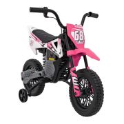 Motocicleta electrica pantone 361c, roti eva + 2 roti ajutatoare, scaun tapitat, 108x59x72 cm, putere 60w - roz edeedipa.jt5006.roz