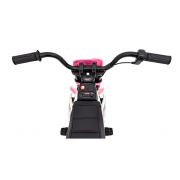 Motocicleta electrica pantone 361c, roti eva + 2 roti ajutatoare, scaun tapitat, 108x59x72 cm, putere 60w - roz edeedipa.jt5006.roz
