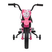 Motocicleta electrica pantone 361c, roti eva + 2 roti ajutatoare, scaun tapitat, 108x59x72 cm, putere 60w - roz edeedipa.jt5006.roz