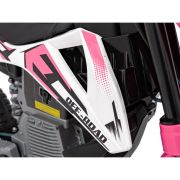 Motocicleta electrica pantone 361c, roti eva + 2 roti ajutatoare, scaun tapitat, 108x59x72 cm, putere 60w - roz edeedipa.jt5006.roz
