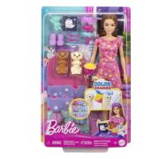 BARBIE PAPUSA BARBIE FAMILY SET PETRECERE CU 2 CATELUSI COLOR CHANGE VIVMTHXN01