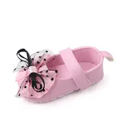 Pantofiori roz cu fundita neagra din tulle amby2281-1-sa5