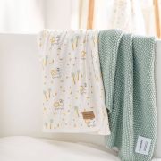Paturica Usoara Pentru Copii, Multifunctionala, Bumbac Jersey, 65x80 Nairobi Mustard Pjb06na41-048