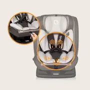 Scaun auto, Lionelo, Aart i-Size, Cu spatar inclinabil in 4 pozitii, Cu tetiera reglabila in 13 pozitii, 0-36 Kg, 40-150 cm, Cu centura siguranta in 3 puncte, Conform cu ECE R129/03, Bej BYNLO-AART_I-SIZE_BEIGE_LATTE