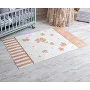 Set Lenjerie MyKids 10 Piese VP 324 AQUA Bej 120x60 cm + Covoras Mykids Carpet VP01 160x100 cm 00081946