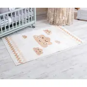 Set Lenjerie MyKids 11 Piese VP 334 FIGURES Bej 120x60 cm + Covoras Mykids Carpet VP05 160x100 cm 00081949