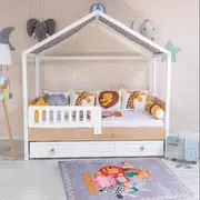 Set Lenjerie MyKids Montessori 8 Piese PS110 95x195 cm +  Covoras Mykids Carpet VP26 160x100 cm 00081953