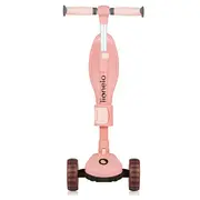 Trotineta, Lionelo, Franky, Multifunctionala, Pliabila, Pana la 50 kg, Bicicleta cu 3 roti si trotineta de echilibru, Ghidon reglabil, Sezut detasabil, Roti cu LED, Conform cu EN71, EN62115, 12 luni+, Roz BYNLO-FRANKY_PINK_ROSE