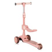 Trotineta, Lionelo, Franky, Multifunctionala, Pliabila, Pana la 50 kg, Bicicleta cu 3 roti si trotineta de echilibru, Ghidon reglabil, Sezut detasabil, Roti cu LED, Conform cu EN71, EN62115, 12 luni+, Roz BYNLO-FRANKY_PINK_ROSE