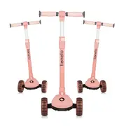 Trotineta, Lionelo, Franky, Multifunctionala, Pliabila, Pana la 50 kg, Bicicleta cu 3 roti si trotineta de echilibru, Ghidon reglabil, Sezut detasabil, Roti cu LED, Conform cu EN71, EN62115, 12 luni+, Roz BYNLO-FRANKY_PINK_ROSE