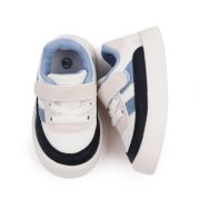 Adidasi albi cu insertii bleu si bleumarine chmy22-7-2-c