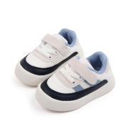 Adidasi albi cu insertii bleu si bleumarine chmy22-7-2-c