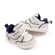 Adidasi albi cu insertii bleumarine pentru copii chmy2313-1-c