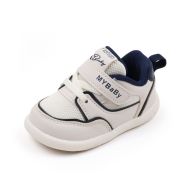 Adidasi albi cu insertii bleumarine pentru copii chmy2313-1-c