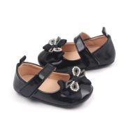 Pantofiori cu fundita cu strasuri, negri, din lac csbb3029-1-va1