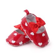 Pantofiori rosii cu inimioare si fundita chby2280-2-va3