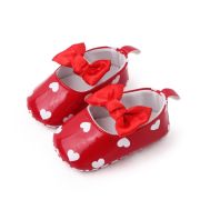 Pantofiori rosii cu inimioare si fundita chby2280-2-va3
