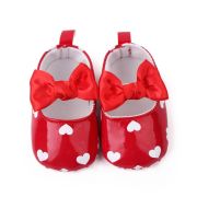 Pantofiori rosii cu inimioare si fundita chby2280-2-va3