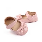 Pantofiori roz din lac cu margini dantelate mbd2787-2-p22