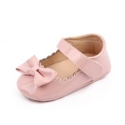 Pantofiori roz din lac cu margini dantelate mbd2787-2-p22