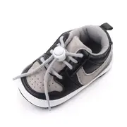 Pantofiori sport pentru bebelusi, gri cu negru chd2660-1-va3