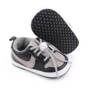 Pantofiori sport pentru bebelusi, gri cu negru chd2660-1-va3
