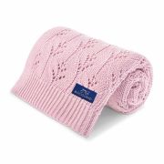Paturica, Bocioland, Milano, Pentru copii, Moale, Din bambus si bumbac, Cu proprietati de termoreglare, Antialergica si antibacteriana, Dimensiune mare 80 x 100 cm, Pink BYNBOC0397