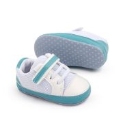 Adidasi sport pentru bebelusi albi cu insertii turcoaz chd2800-1-va4