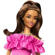 PAPUSA BARBIE FASHIONISTA SATENA CU ROCHIE ROZ VIVMTHRH15