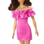 PAPUSA BARBIE FASHIONISTA SATENA CU ROCHIE ROZ VIVMTHRH15