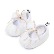 Pantofiori albi cu fundite din organza chd2758-3-va4