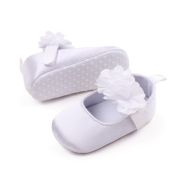 Pantofiori albi satinati cu floricele inserate csbhx3061-2-va5