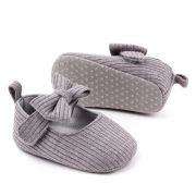 Pantofiori bebelusi, gri cu fundita chd2330-3-va5