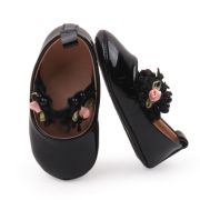 Pantofiori eleganti negrii cu trandafirasi roz csbbw3099-1-va5