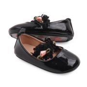 Pantofiori eleganti negrii cu trandafirasi roz csbbw3099-1-va5