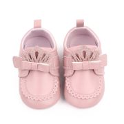 Pantofiori roz pudra cu fundita si coronita chd2789-3-va4