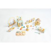Jucarie Din Lemn, Trenulet Cu Forme De Construit, Multicolor, Saro Baby Pjb3341