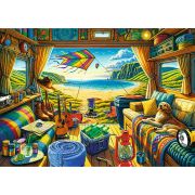 PUZZLE TREFL 1000 PREMIUM PLUS TEA TIME CALATORIE CU CARAVANA VIV10851
