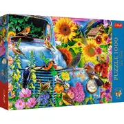 PUZZLE TREFL 1000 PREMIUM PLUS TEA TIME VIATA LA TARA PASARI CANTATOARE VIV10848