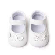 Pantofiori albi cu trei floricele aplicate chxc-22-10-va5