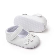 Pantofiori albi cu trei floricele aplicate chxc-22-10-va5