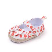 Pantofiori bebelusi cu model floral portocaliu si fundita chbhf4036-1-va7