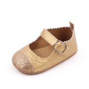 Pantofiori eleganti bebelusi din piele ecologica aurie chd2770-3-va6