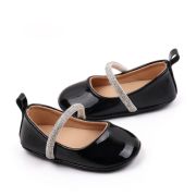 Pantofiori negri lacuiti cu bareta cu strasuri csbbw3179-1-va7