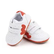 Adidasi albi cu insertie portocalie chd2736-5-va8