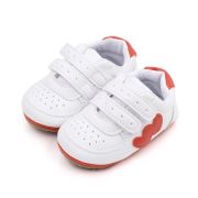 Adidasi albi cu insertie portocalie chd2736-5-va8
