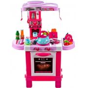 BUCATARIE PENTRU FETITE MALPLAY CU ELECTROCASNICE CEAINIC SI ACCESORII LUMINI SI SUNETE VIV008-939